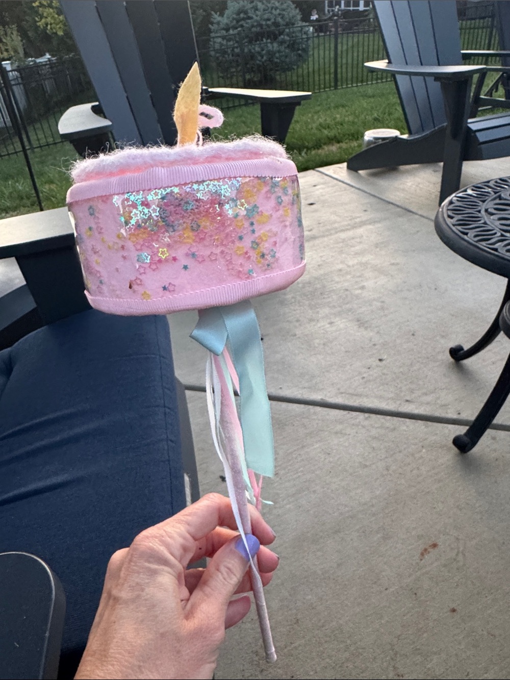 Sparkle Pink Kids Wand with Pastel Ribbons